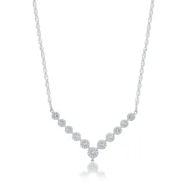 1/2 CTW Diamond Fashion 18-inch Necklace in Rhodium Plated Sterling Silver