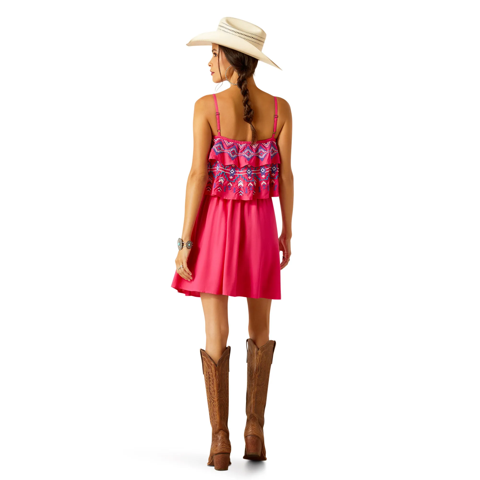 Ariat Women's Pink Peacock Malena Summer Dress