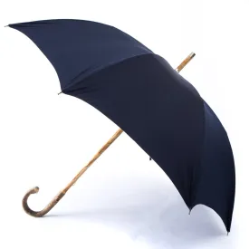 Ashwood Solid Stick Umbrella with Navy Canopy