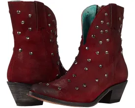 Corral Women's 7" Red Studs Pointed Toe Ankle Boot