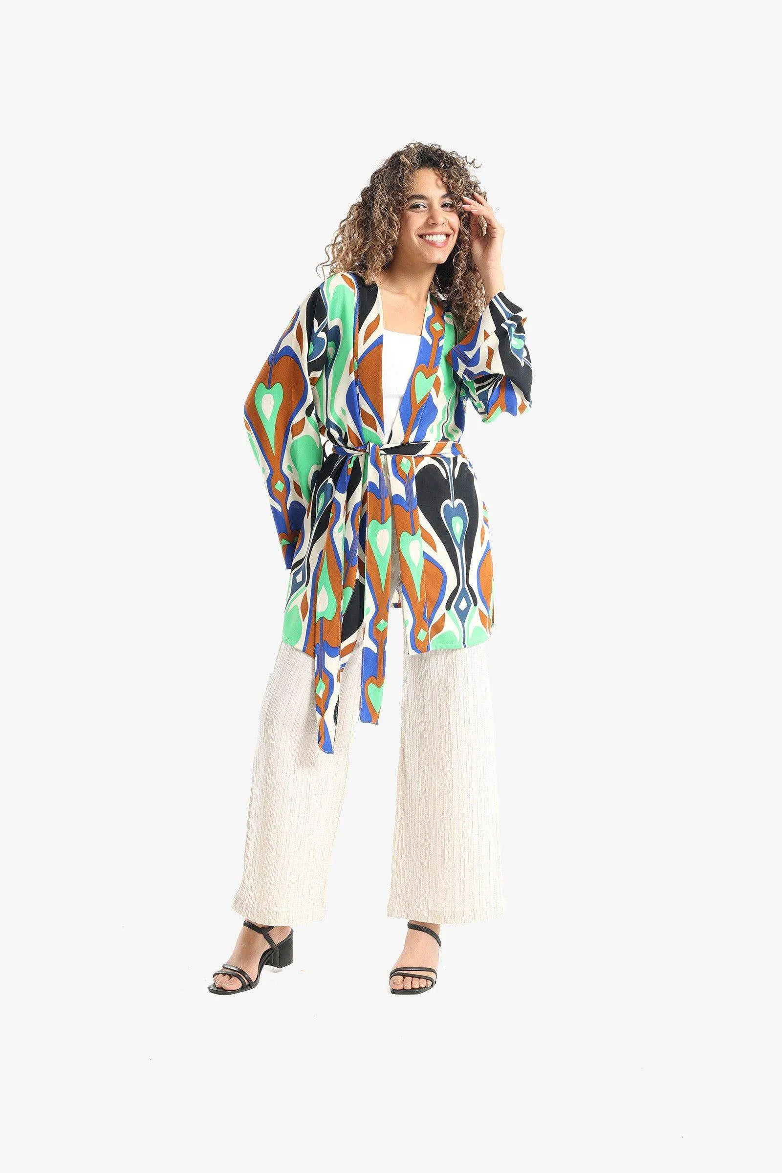 Heart Colored Voile Kimono