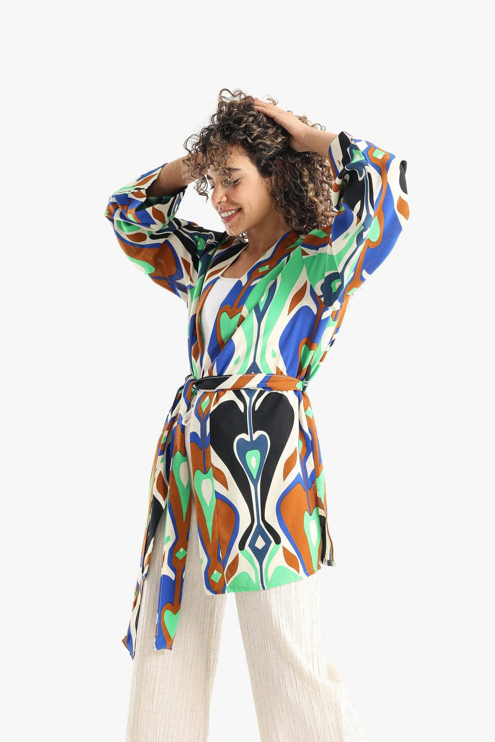 Heart Colored Voile Kimono