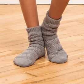 LatteLove Pointelle Short Length Slipper Socks