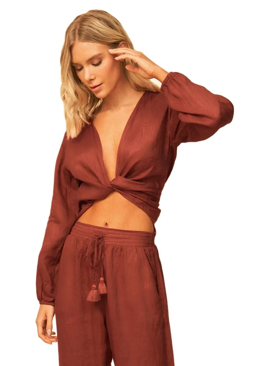 Maaji Burgundy Tori Beachwear Top