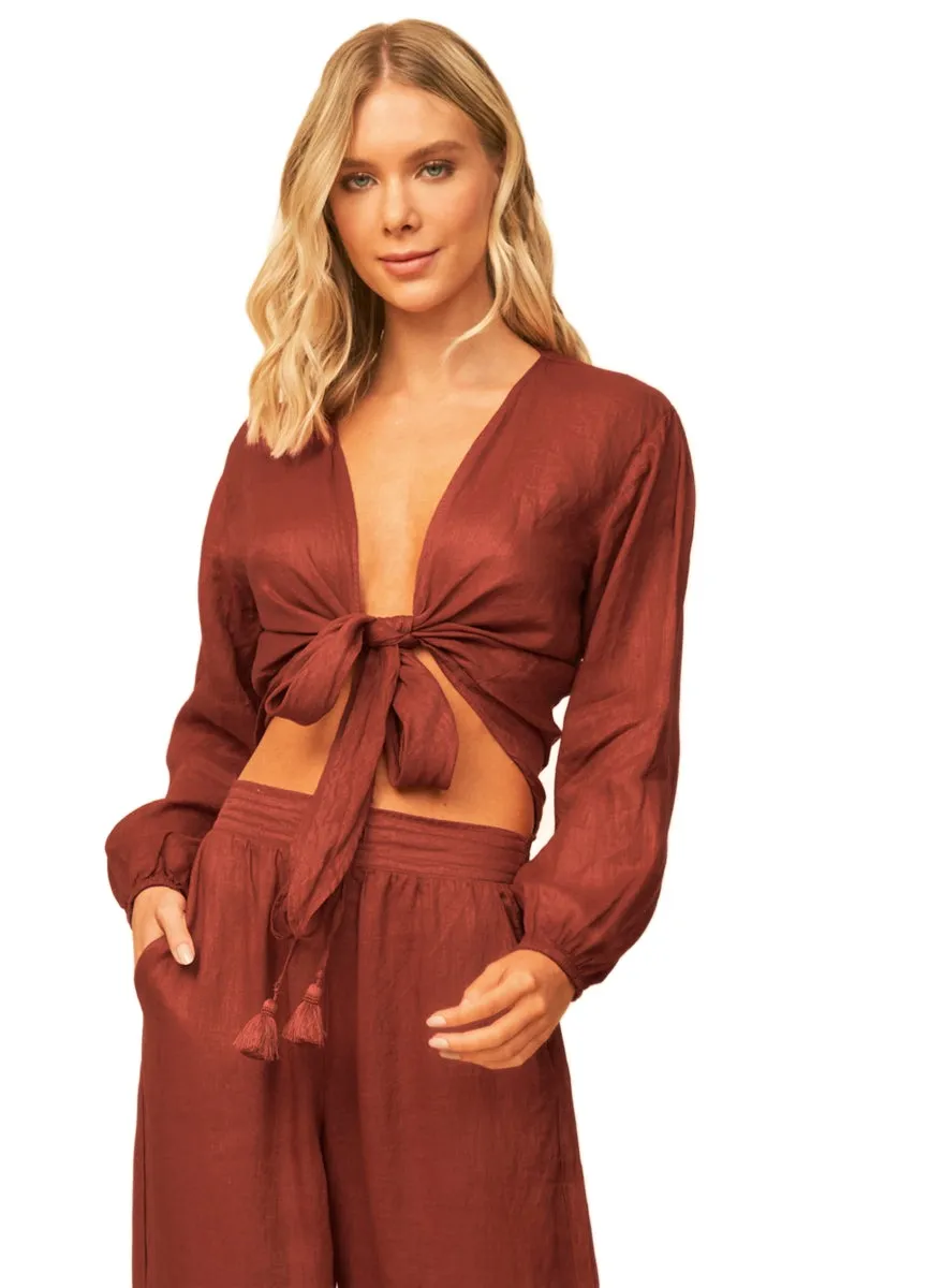 Maaji Burgundy Tori Beachwear Top