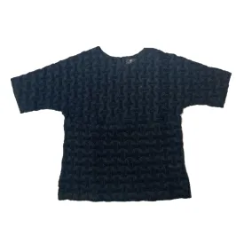 NUNO Short-Sleeve Top: "Ajiro" (Black, One Size)