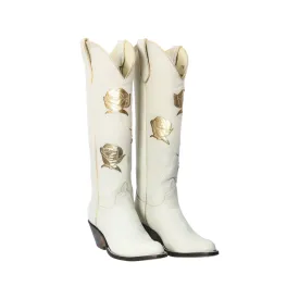 San Antonio Rose/ Cream  Gold Women's Cowboy Boot