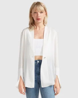 Sheer Genius Lightweight Blazer - White