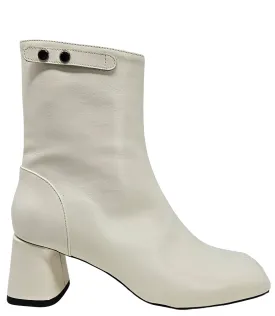 The Keli Off White Ankle Boot